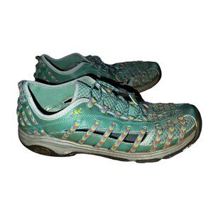 Chaco Grandeur Green Rainbow String Sandals Sz 10 Womens with Zip Cord